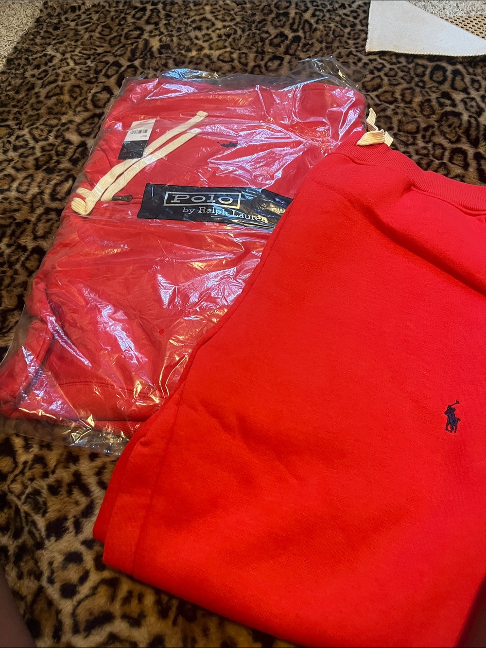 Polo by Ralph Lauren Kids Red Joggers with Navy Polo Logo